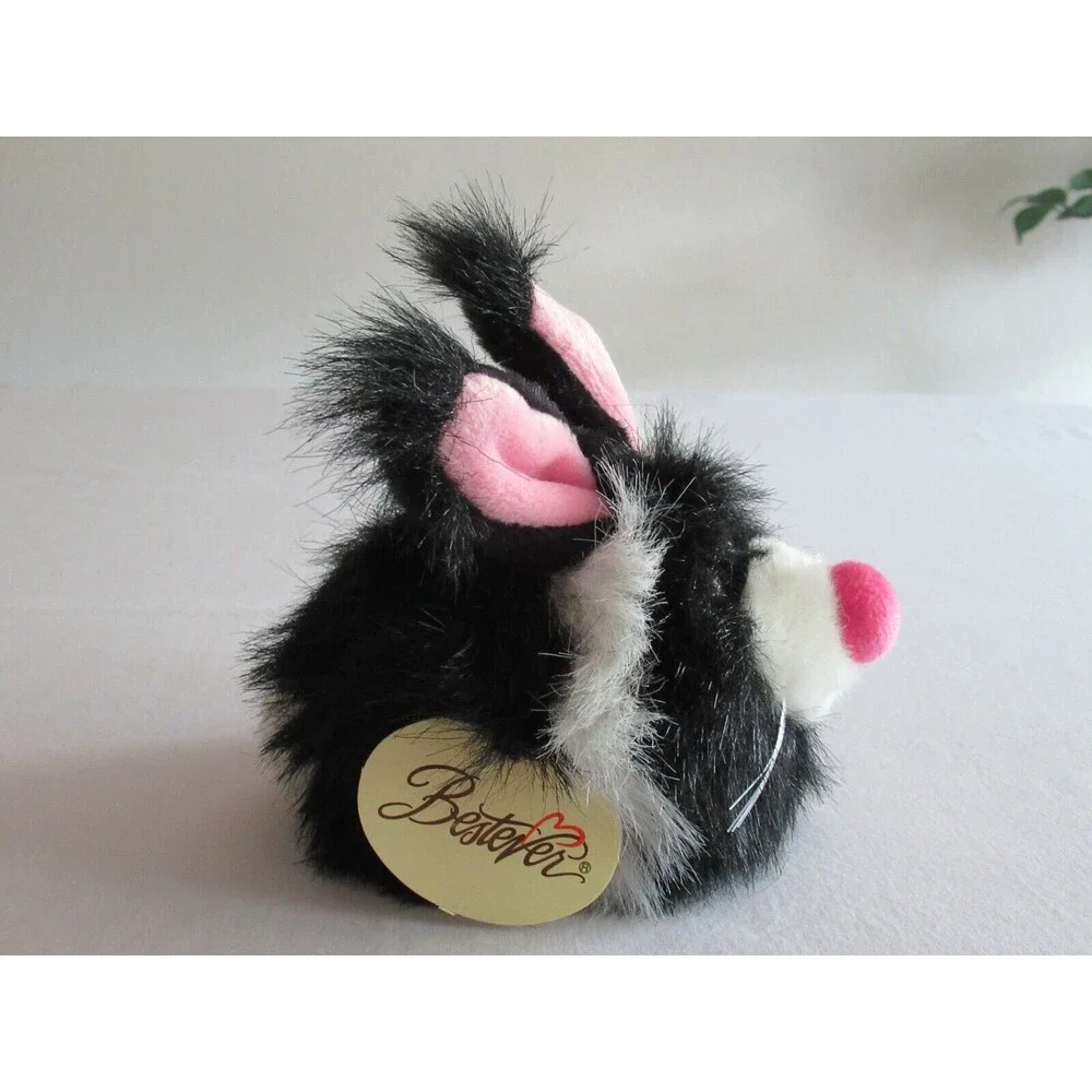 Bestever Hareballs Bunny Rabbit Black White Stuffed Plush Toy Babylaughter 6